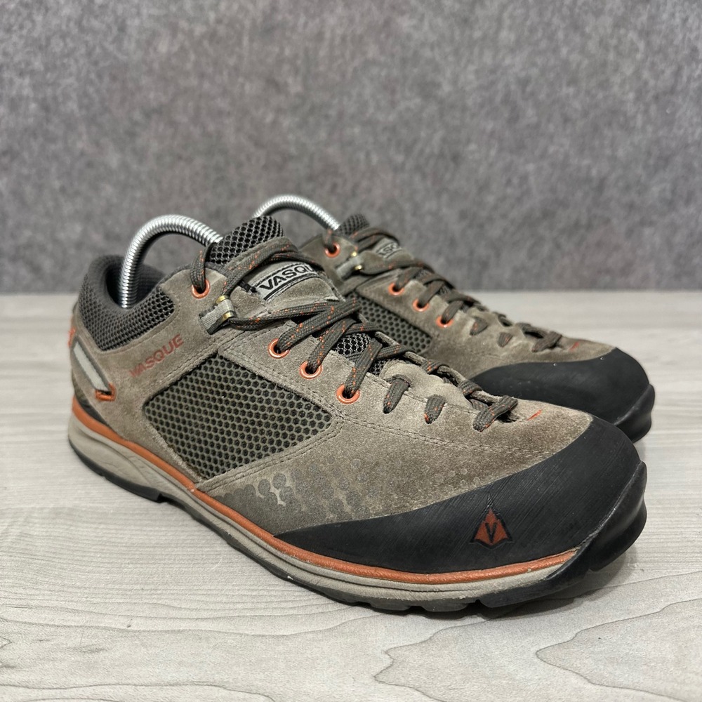 Vasque Grand Traverse Hiking Shoes Mens 10 Brown Magnet Pesto Suede Low Top